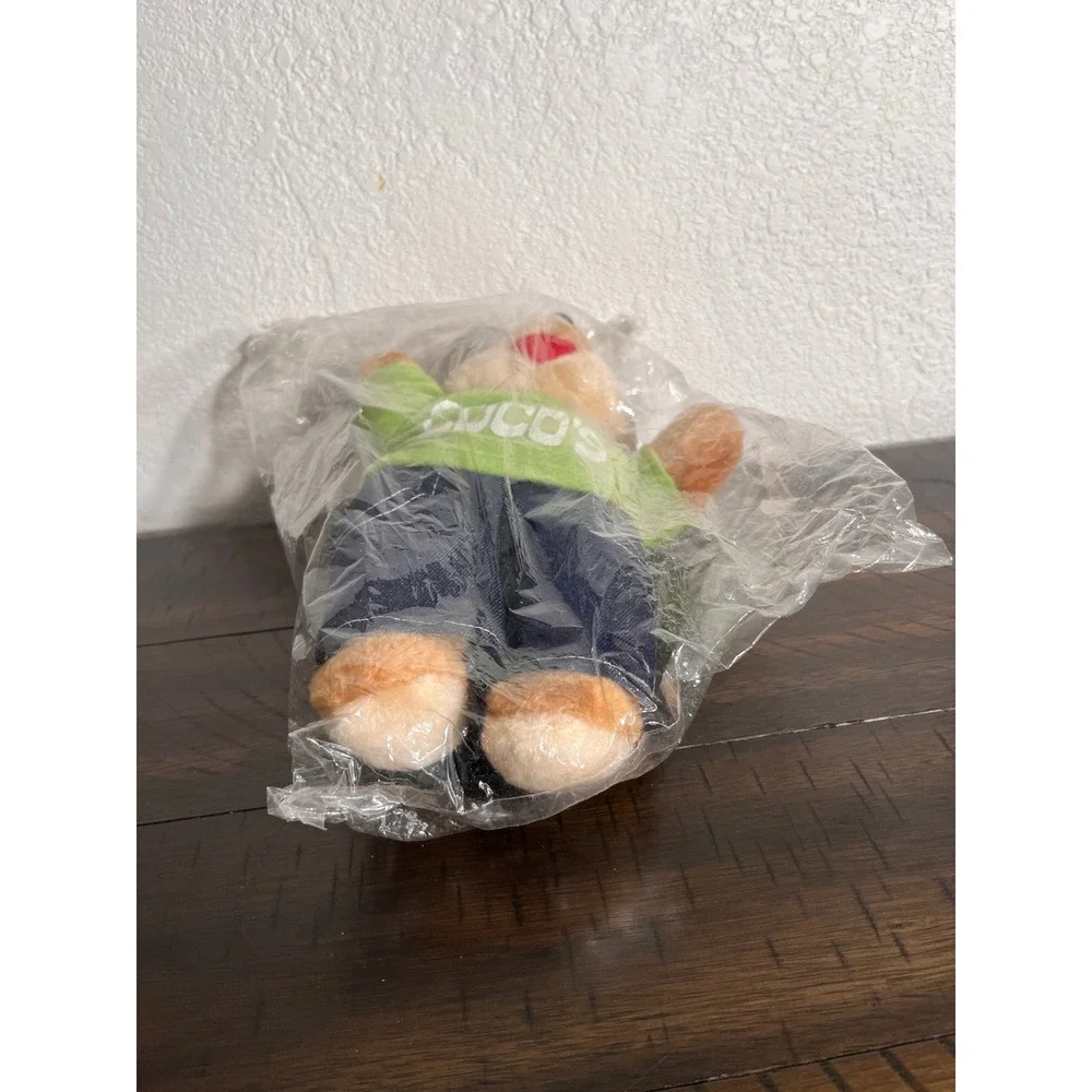 Cocos Restaurant Teddy Bear Plush Mascot Green Shirt Denim Pants Sealed Vintage